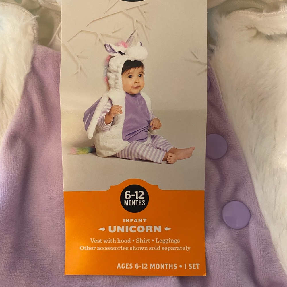 Halloween Infant Unicorn Costume Set 6-12 Months